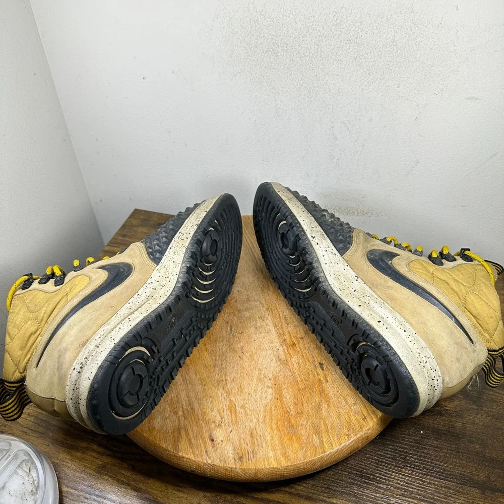Nike Air Force 1 High Lunar Force Men's Wheat Black Boots Size 11 918882-701